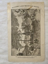 Mohonk Lake Mountain House season of 1884