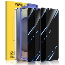 YWXTW S25 Ultra Privacy Screen Protector, EZ Unlock, 0.01S Ultrasonic Fingerprin