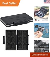 36 Slots Memory Card Case Water-Resistant Anti-Shock Memory Card Wallet for 2...