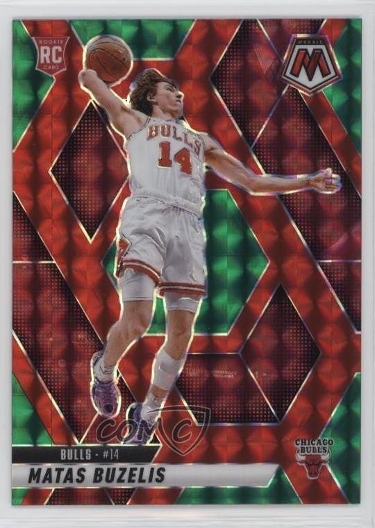 2024 Panini Mosaic Rookies Choice Red & Green Prizm Matas Buzelis #223 Rookie RC