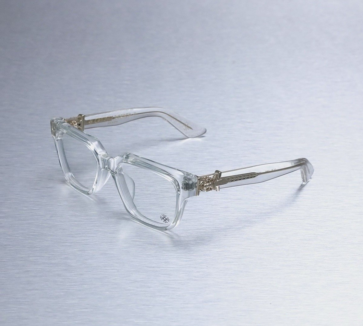Chrome Hearts Logo Rectangle Transparent Glasses | italist  Clear Rectangular chrome hearts Glasses main image 1