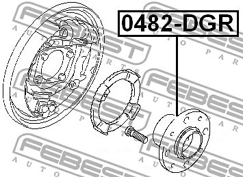 0482-DGR FEBEST Wheel Hub for MITSUBISHI
