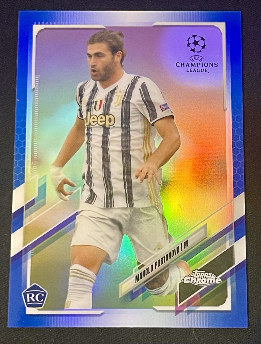 2020-21 Topps Chrome UCL Manolo Portanova Blue Refractor RC #/150