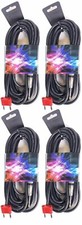 4 25FT FOOT 1/4 COMPATIBLE TO BANANA 16 GA GAUGE PA DJ SPEAKER CABLE