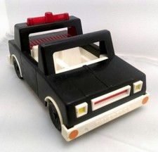 Voiture De Police Fisher Price Vintage 1981 Noir Jouet Ancien Collection