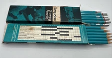 VTG Eagle Turquoise drawing pencils 375 H Lot of 22 pencils In 2 Boxes