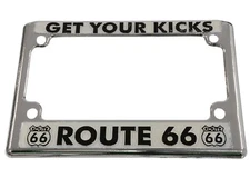 Corvette Central Route 66: Motorcycle License Plate Frame