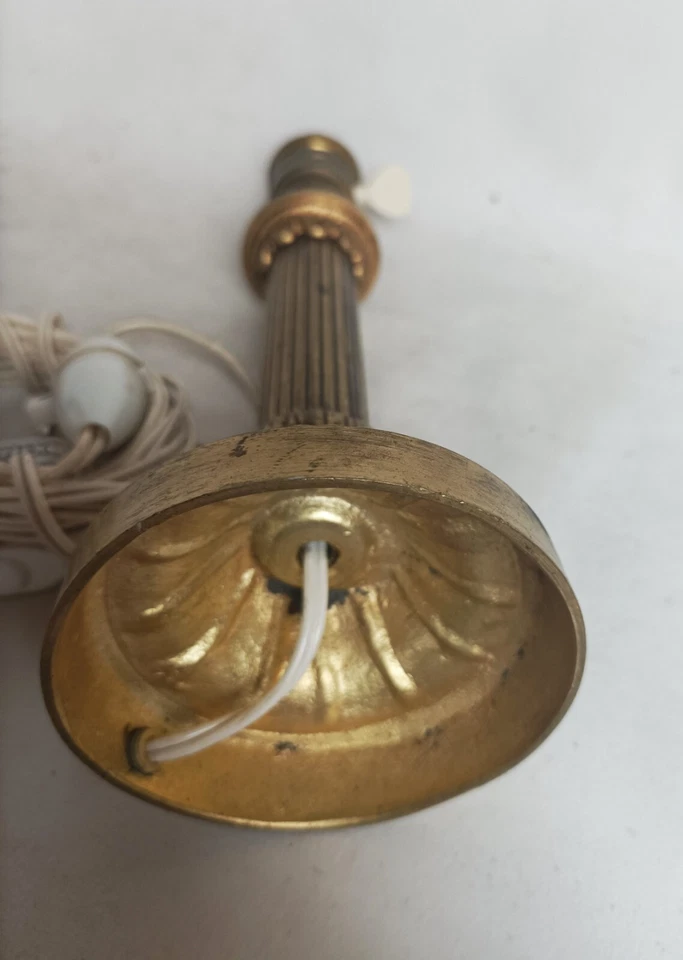 Ancienne petite lampe en bronze de style Empire en état de marche - Hauteur : 22 - Photo 4/4