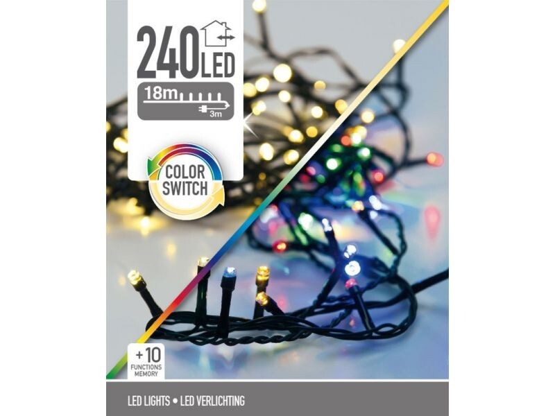 Guirlande led multicolore 18m ideale pour illuminer vos fetes