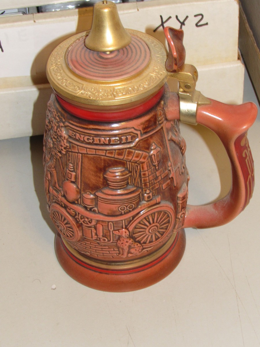 Tribute to American Firefighters Vintage Avon 8 inch stein in box