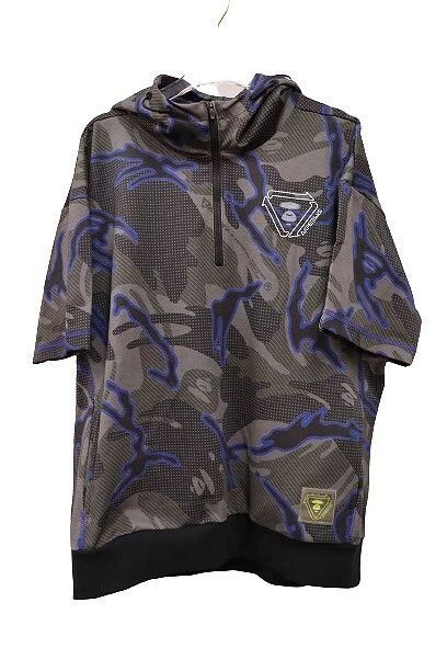 Bathing Ape Aape Hoodie Short Sleeve Tee Half Zip Parka T-Shirt M