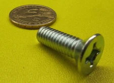 Zinc Plated Steel Flat Phillips Machine Screw 5/16"-18 x 1.00" Length, 50pcs