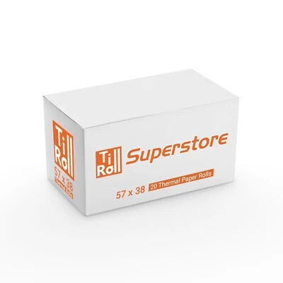 TILL ROLL SUPERSTORE Verifone V400c Thermal Till Rolls BEST PRICE + FREE DELIVERY 57 x 38mm