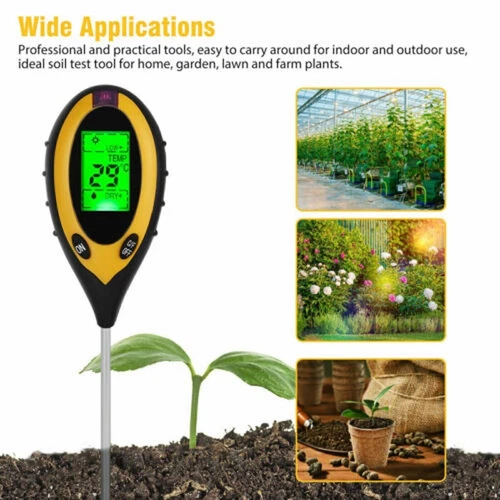 4in1 PH Tester For Soil Water Moisture Light Test Meter for Garden Plant Seeding - Picture 3 of 12