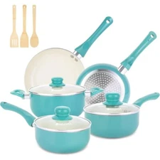 Pots and Pans set Nonstick Kitchen Cookware Sets Cool Handle Ceramic Non Stick