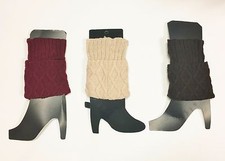 NEW 11" DIAMOND SHAPE TEXTURED WOVEN,KNITTED LEG WARMER,LEGGINGS,BOOT COVER