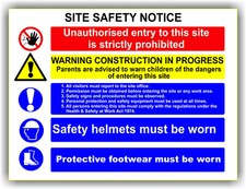 Construction Site Safety Sign - Building Site Signs 5mm Corriboard Plastic - SS5