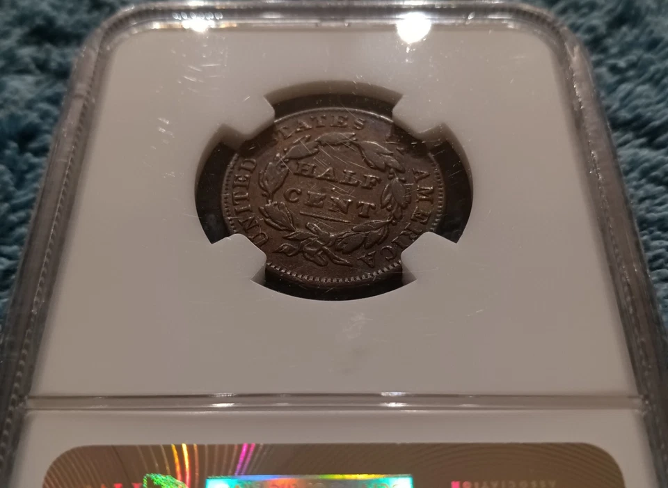 1835 Half Cent, NGC Very Fine, VF-20 - Image 3 of 3