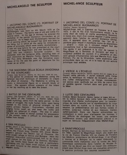 MICHELANGELO 36 Slides Diapositive Text Testo Masterpieces of Art Chefs D'oeuvre - Picture 2 of 7