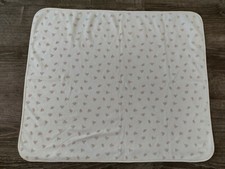 Ralph Lauren Baby Blanket Teddy Bears Cotton Receiving Blanket 25" X 31"