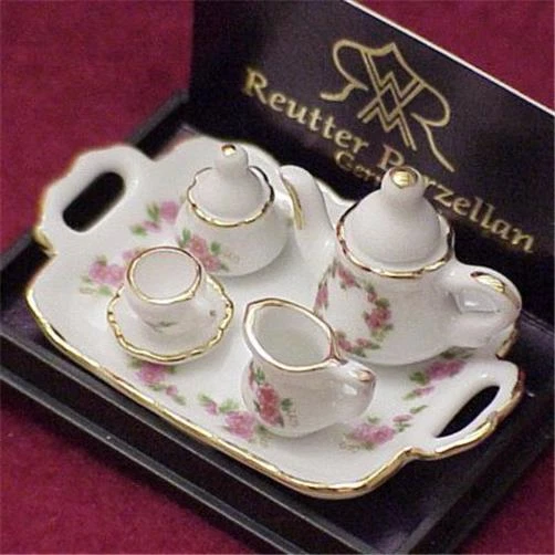 Tea Set for 1 Lisa Pattern 625/8 Reutter Porcelain DOLLHOUSE Miniature - Image 4 of 4