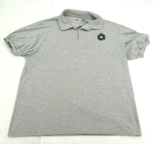 Star Wars Mens Short Sleeve Gray Polo 