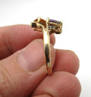 10K Yellow Gold Citrine Mystic Topaz Diamond Heart Ring Size 7 [R324] — photo 6