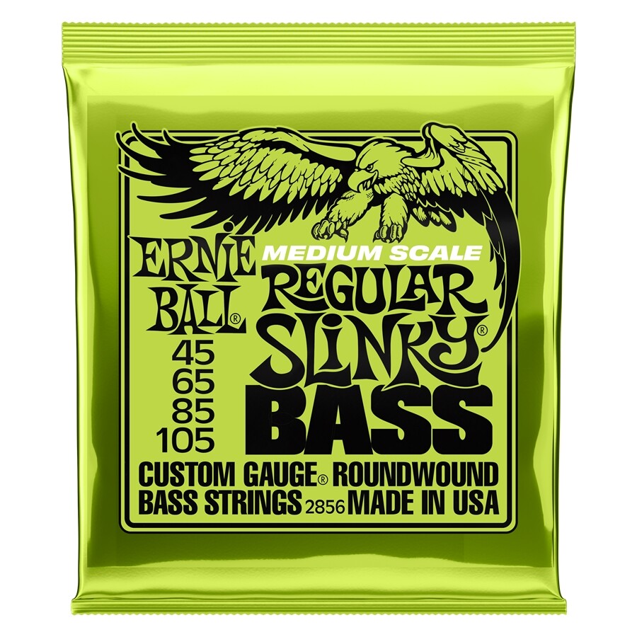 ERNIE BALL 2856 REGULAR SLINKY NICKEL WOUND MEDIUM SCALE MUTE PER CHITARRA BASSO