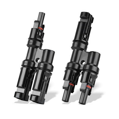 1 Paar T Solarstecker 2-fach Verteiler Buchse für Solarpanel