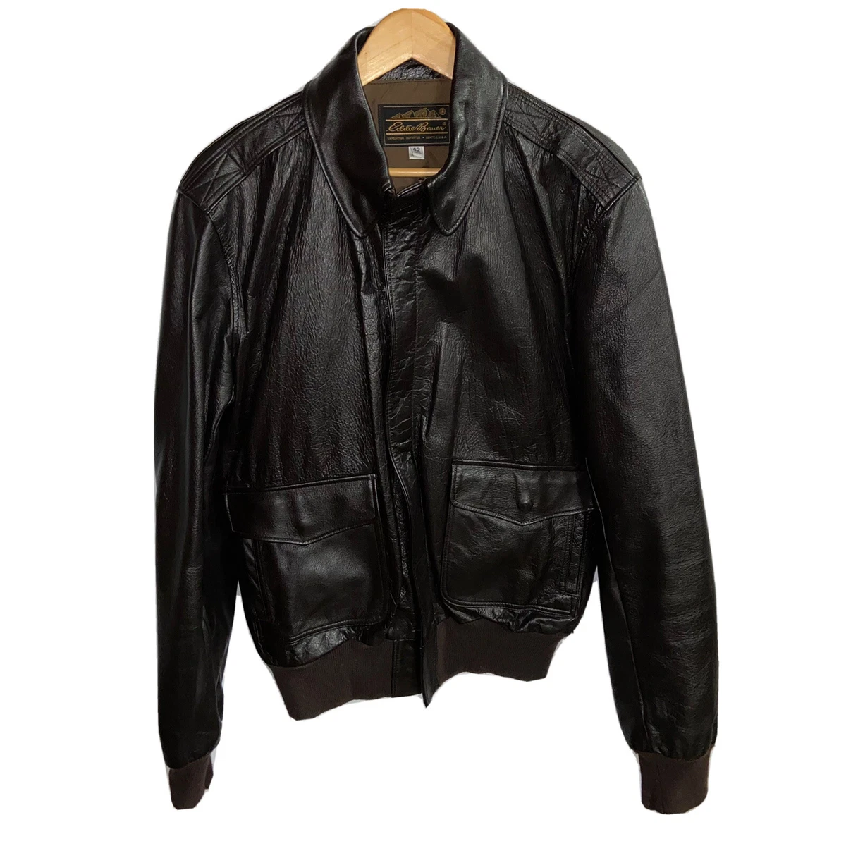 Eddie bauer top black leather jacket