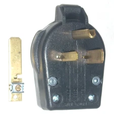 Forney 57602 Male Electrical Plug 230V, 50 Amp Pin Type Connection for Welder