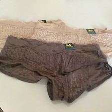 Wacoal 3 Lace Boy Shorts 8-XL 2 Nude 1 Cocoa. NWT WOW
