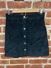 J. Crew Corduroy Mini Skirt Black Cord Preppy 24