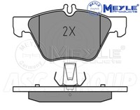 Meyle Bremsbelagsatz, Vorderachse Mit Anti Quietsch Platte 025 216 7020