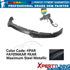 Fits 15-23 Dodge Charger 3PCS Front Lip IKON V3 ABS #PAR Maximum Steel Metallic