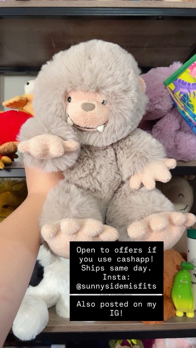 Jellycat Bo Bigfoot Plush Toy Retired Rare Woodland BO2BF