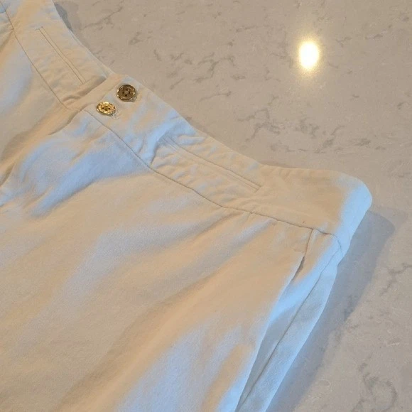 Lauren Ralph Lauren White Capri Pants Womens 22W Stretch Cotton Crop Trousers
