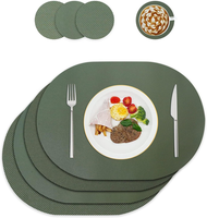 Kunstleder Tischsets Rutschfest Abwaschbar FüR KüChe Und Esstisch 4Er Set