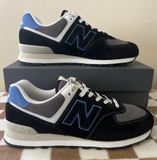 NEW BALANCE 574 Sneakers Black/Blue U574QRB Men  s Size 11 BNIB