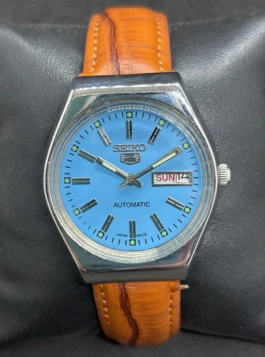 Vintage Refurbished Seiko 5 Automatic Day/Date Japan Men's Wrist Watch