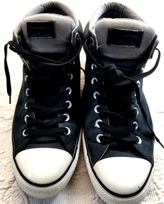 Converse All Star CORDURA Brand Fabric Black High Top Size Men 11.5, Woman 13.5