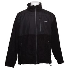 Reebok, Fleecejacke, Herren, Größe: M, Schwarz/Grau, Polyester, Fleece #P3I