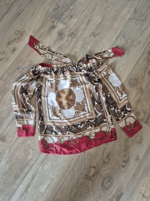 NARA HEMDEN Top VERSACE Style SEHR raffiniert schulterfrei Einheitsgröße...