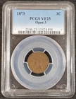 1873 Open 3 Indian Head Cent PCGS VF25 2106.25/31924494 Exquisite Coin Rare