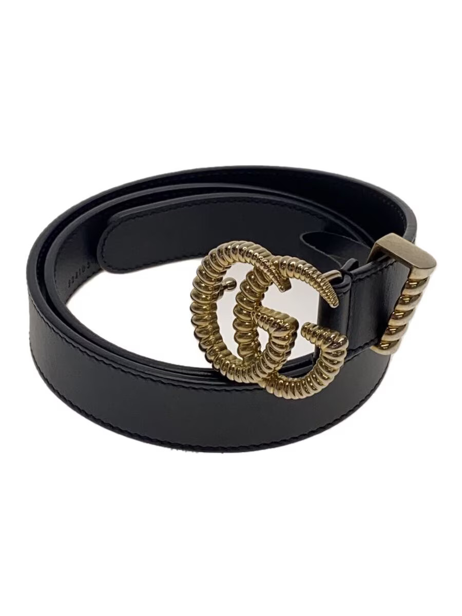 GUCCI Women's Black Solid Leather Belt Size 70 28 AP00G 524103