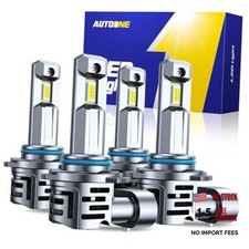9005/HB3 9006/HB4 LED Bulbs Combo 6500K Cool White 1200 Brighter
