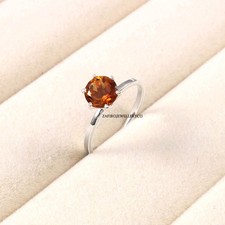 Citrine Ring, 925 Sterling Silver, Wedding Ring, Unique Ring, Stackable Ring