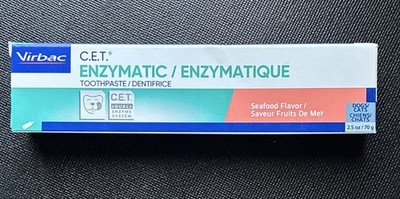 Virbac C.E.T. Enzymatic Toothpaste Seafood Flavor 2.5 oz for Adult Dogs/Cats New