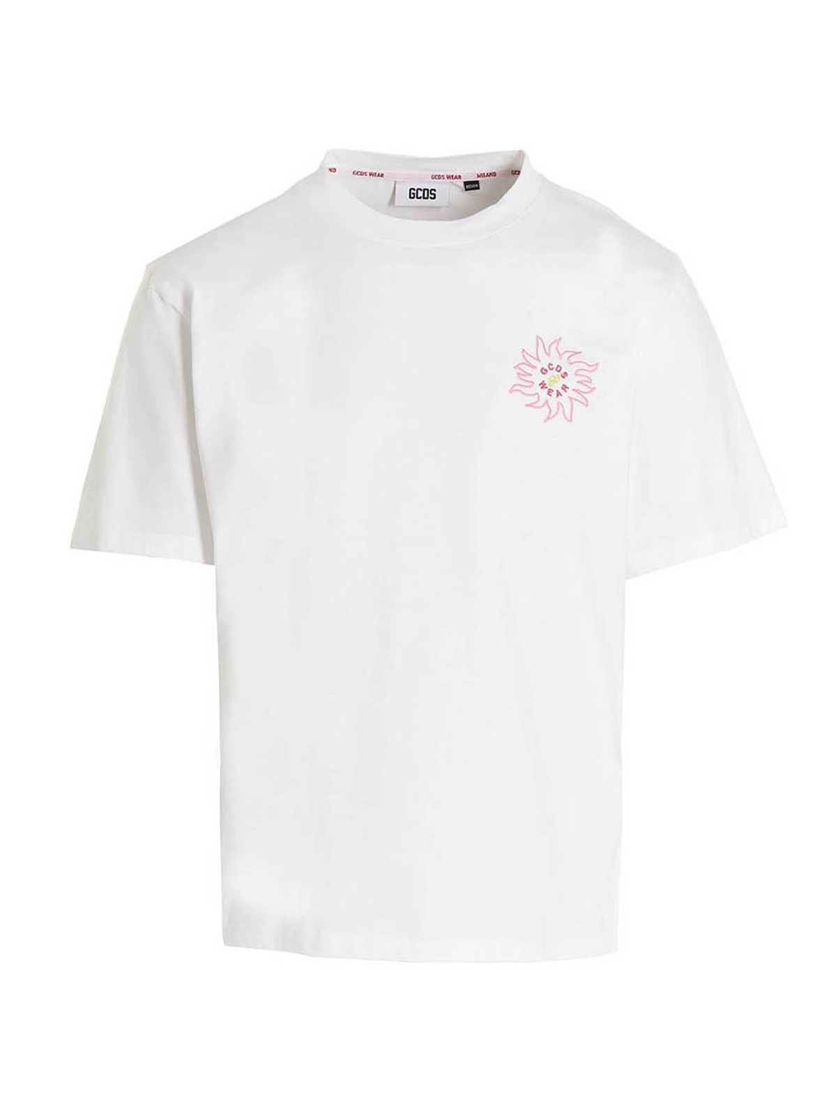 GCDS White Cotton T-Shirt