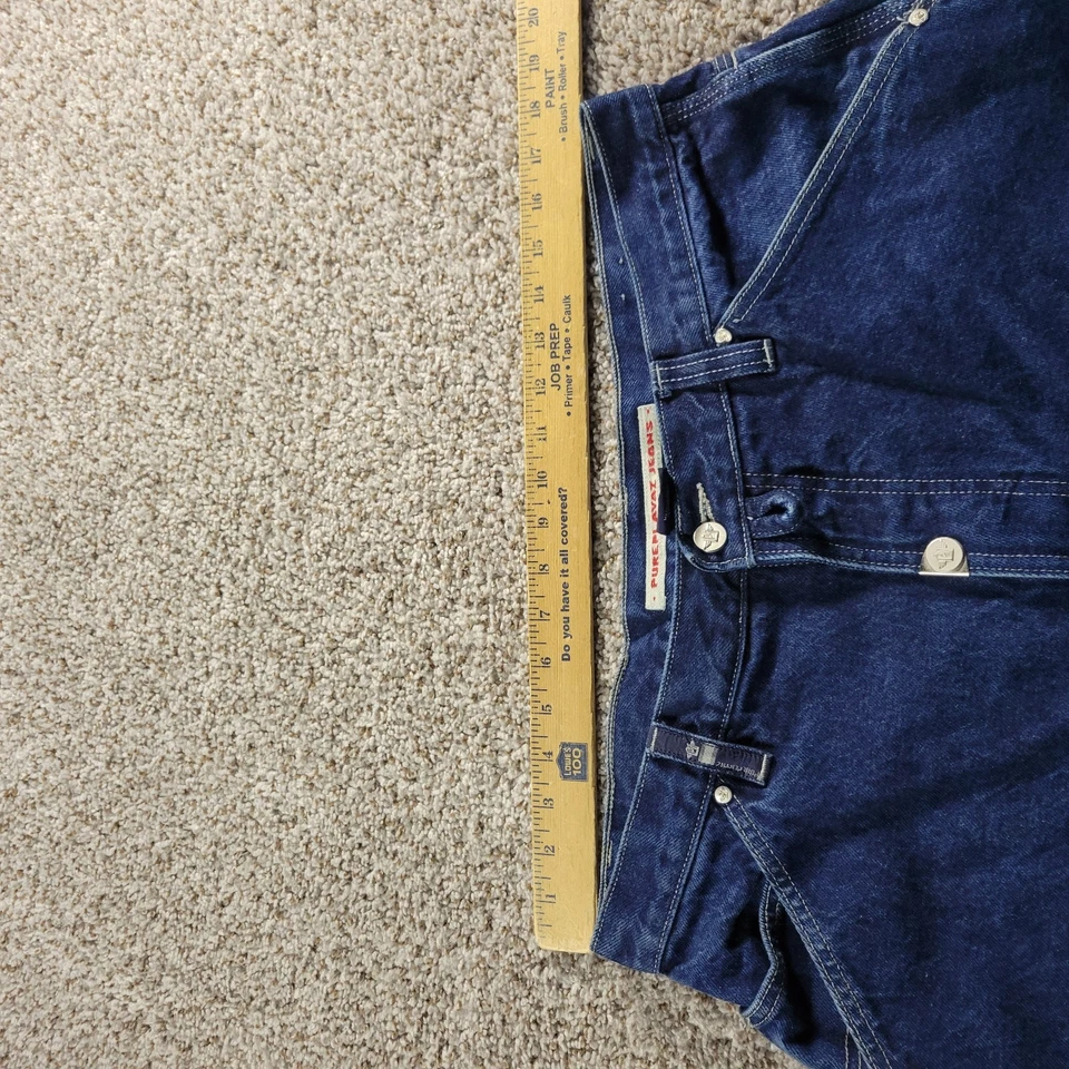 Винтажные мужские джинсы Pure Playaz 36x33 синие мешковатые хип-хоп карманы Y2K карго - Изображение 2 из 4